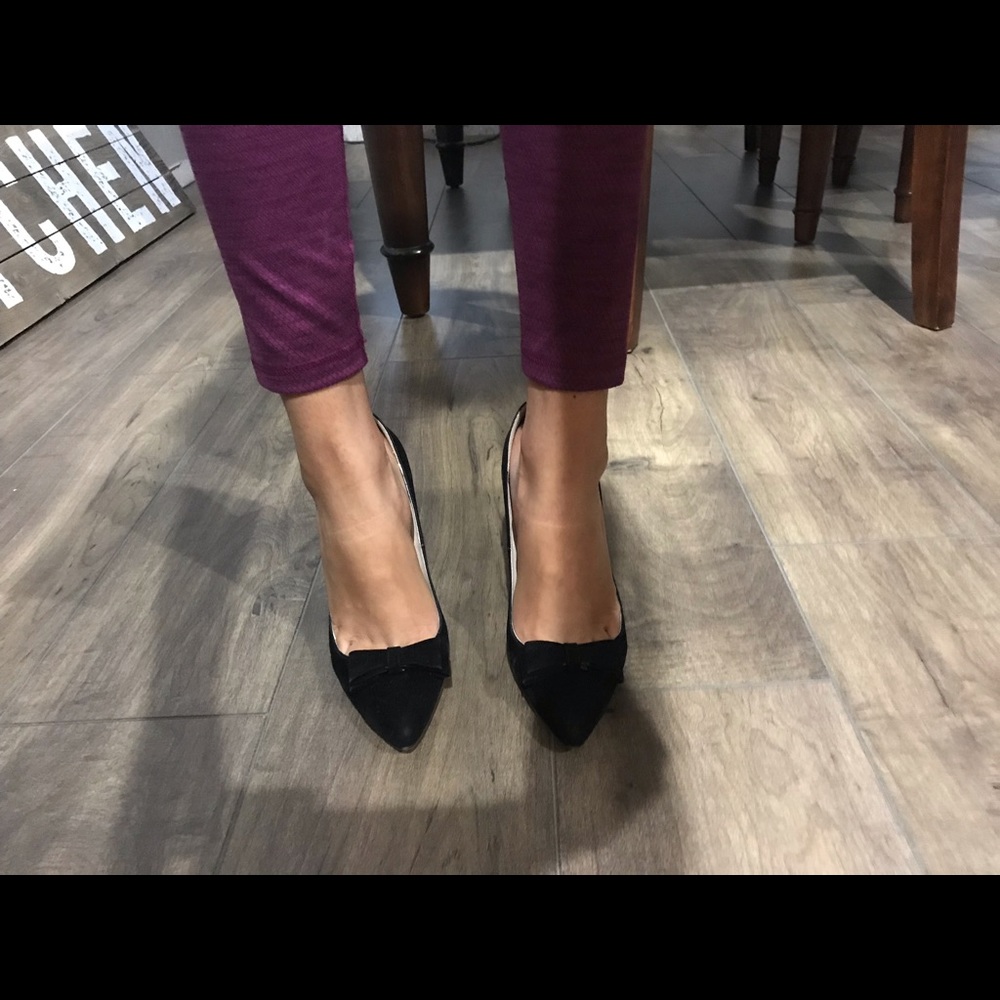 Black Bow Heels